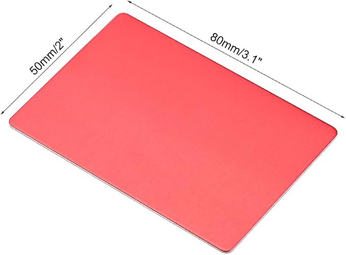 uxcell Blank Metal Card 80x50x1mm Anodized Aluminum Plate - Image 2
