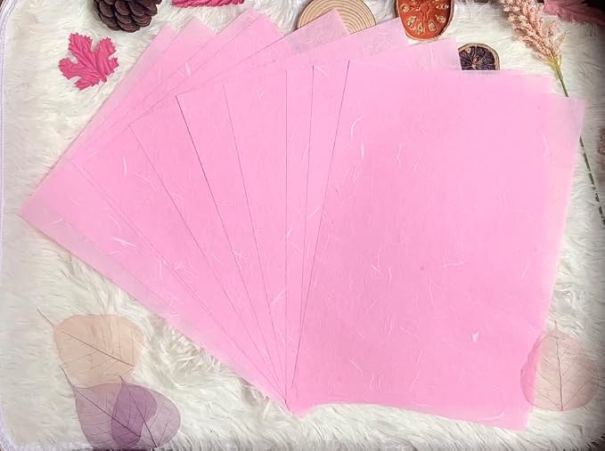 50 Sheets A4 Natural Fiber Mulberry Tree Mulberry Paper Sheets Art Tissue Washi - Image 3