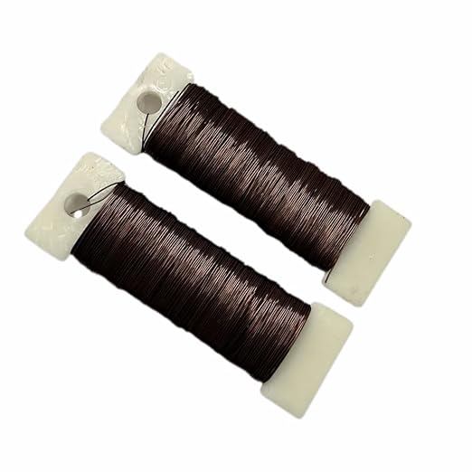 76Yards 26Gauge Coffee Colour Metal Floral Wire Flexible Paddle Florist Garden by Unknown