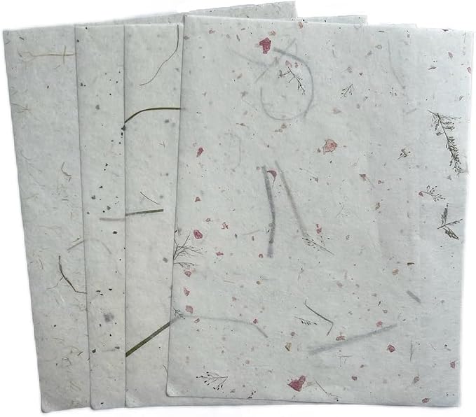 50 Sheets A4 Thin Natural Leaves Rice Straw Mulberry Paper Sheets Art Tissue - Image 5