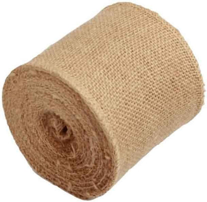 AAYU Natural Jute Burlap Ribbon Roll Brown 3 inch 90 feet 30 Yards, DIY Gift - Image 6