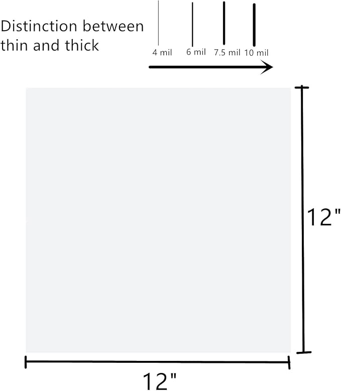 12-Pack 6 mil 12-Inch-by-12-Inch Blank Stencil Sheet - Image 2