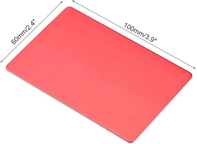 uxcell Blank Metal Card 100x60x1mm Anodized Aluminum Plate - Image 2