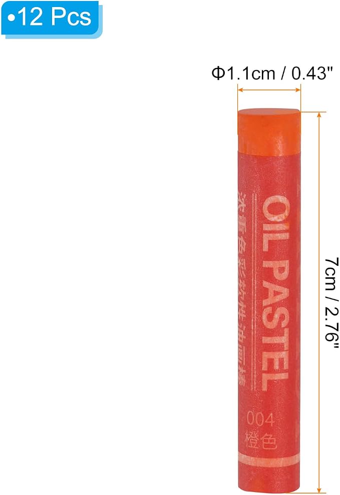 PATIKIL Orange Oil Pastels - Image 2