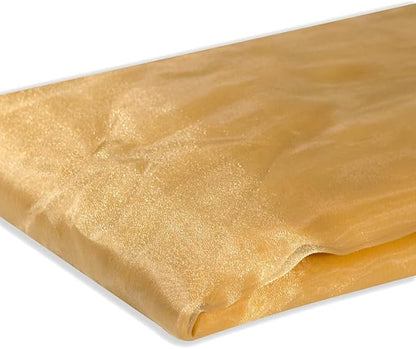 Fynite Champagne Gold Organza Fabric by The Yard | 2 Yard Long | 44" Wide | - Image 3