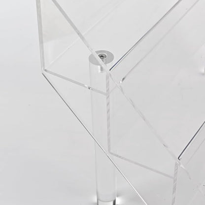 PecMuikee Greeting Card Display, 4 Tiers Clear Acrylic Sticker Display Stand - Image 3