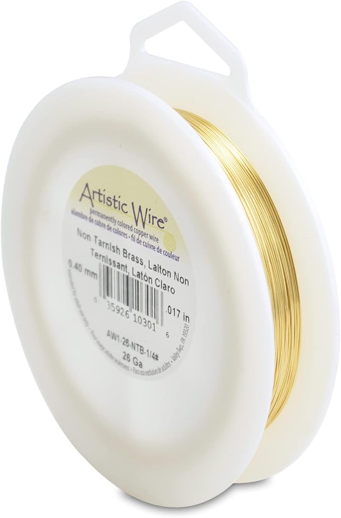 Artistic Wire, 26 Gauge Tarnish Resistant Brass Craft Wire, 311 ft by Unknown