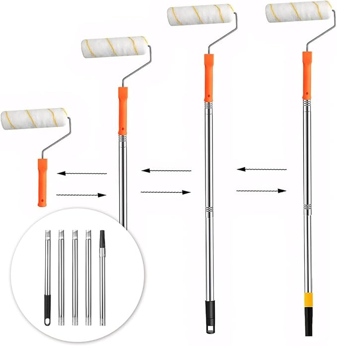 Extension Pole 71inch Adjustable Paint Rollers Brush Extension Pole 5 Pieces - Image 7