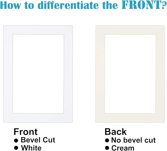 Egofine 8x10 White Picture Mats Pack of 11, Frame Mattes - Image 5