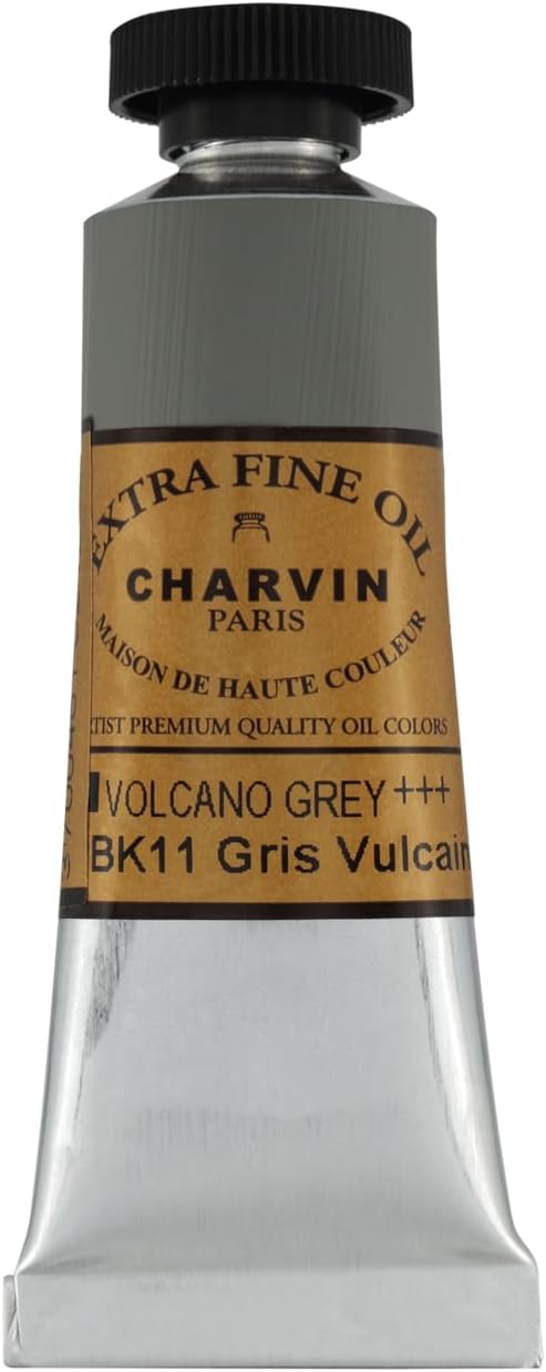 Charvin Extra Fine Oil Paint, Vulcain Grey 20 ml - Image 2