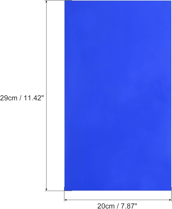MECCANIXITY 50 Sheets Heat Reactive Foil, 20x29cm Blue Foil Transfer Sheets - Image 2