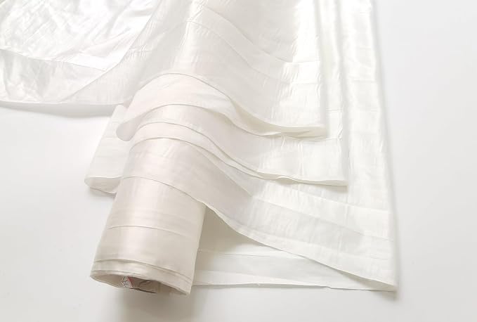 100cm*140cm White Natural Silk Satin Fabric 12 Momme Soft Silk Cotton Fabric by FabricShipper