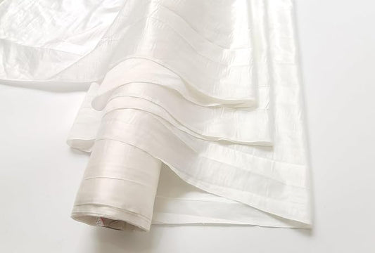 100cm*140cm White Natural Silk Satin Fabric 12 Momme Soft Silk Cotton Fabric by FabricShipper