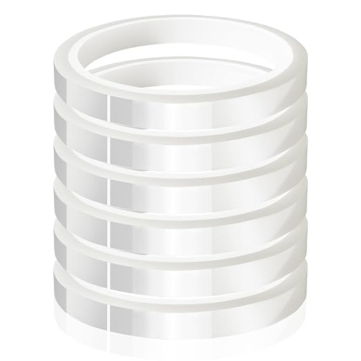 6 Rolls 10mm x33m Clear Heat Tape, Transparent High Temperature Heat Resistant by MEBMIK