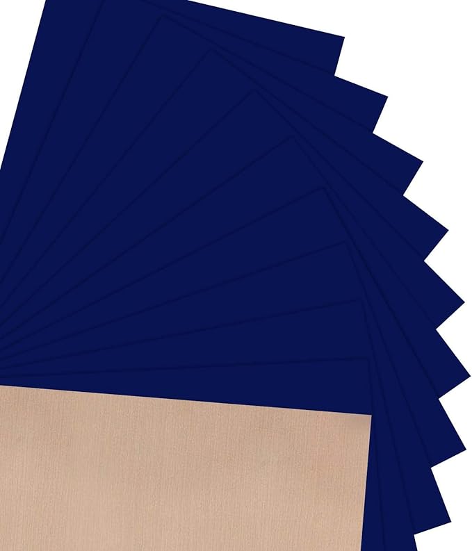 JANDJPACKAGING Blue HTV Vinyl for T-Shirts 12"x10" Heat Transfer Vinyl 10 Pack by JANDJPACKAGING