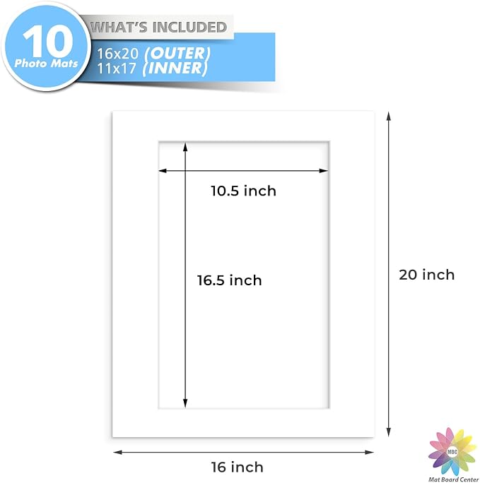 MBC MAT BOARD CENTER, 10 Pack 16x20 - Image 3