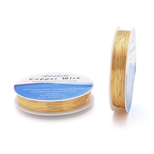 Adabele 147 Feet Premium Tarnish Resistant Round Jewelry Wire Copper Beading by AdabeleLLC
