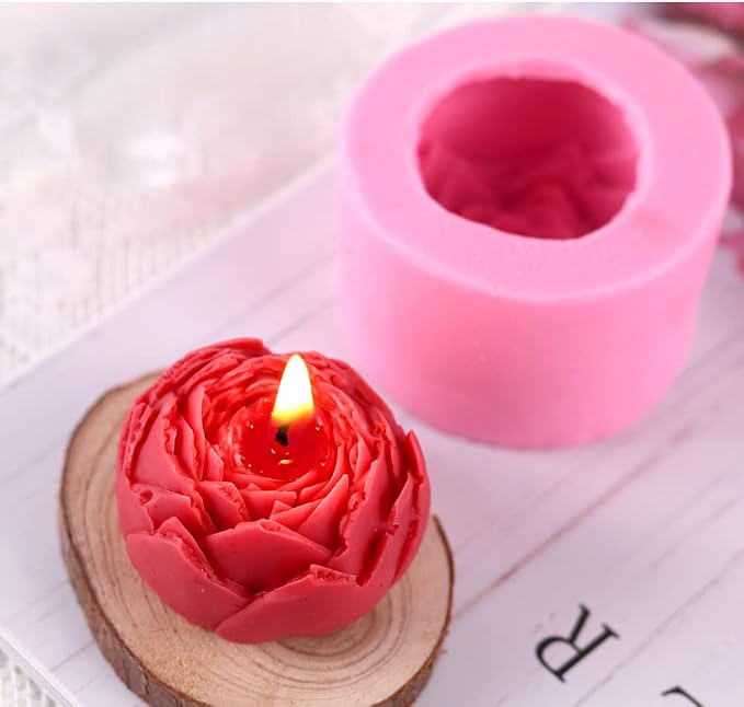 6 Pcs Flower Silicone Molds Set, FAURAPMNG Bloom 3D Rose Flower Fondant - Image 6