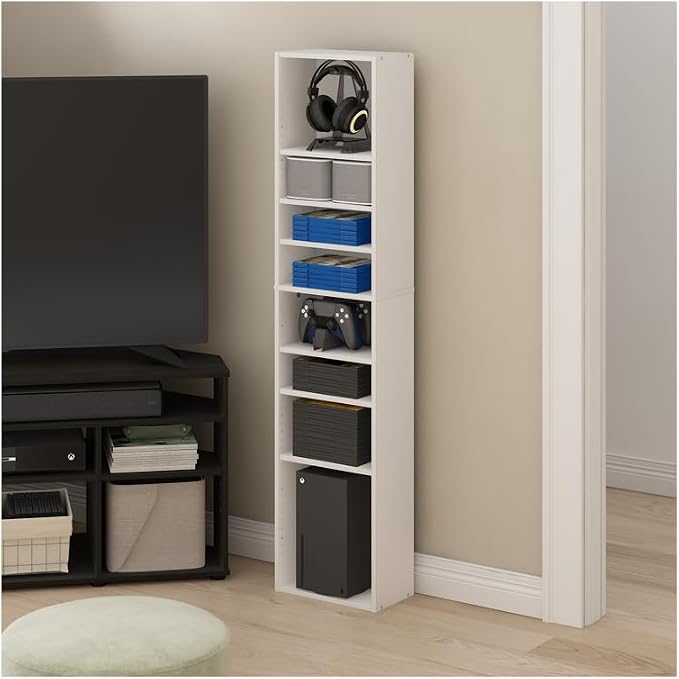 Adjustable Shelves Multimedia Storage Tower Rack - Image 2