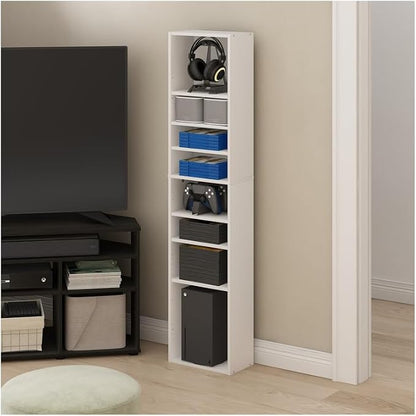 Adjustable Shelves Multimedia Storage Tower Rack - Image 2