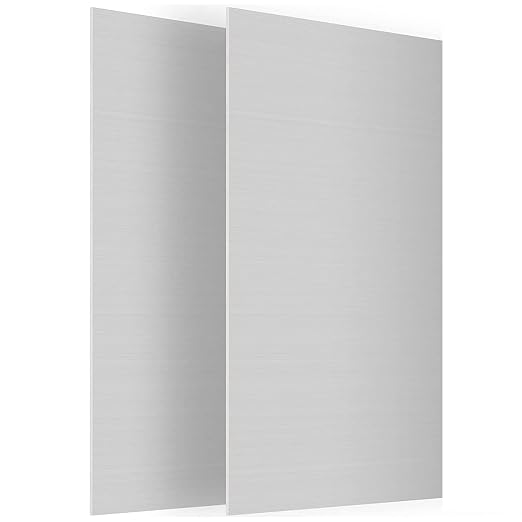 2Pack 6061 T651 Aluminum Sheet Metal 6" x 12" x 1/16" Flat Plain Thin Aluminum by Lswteiz
