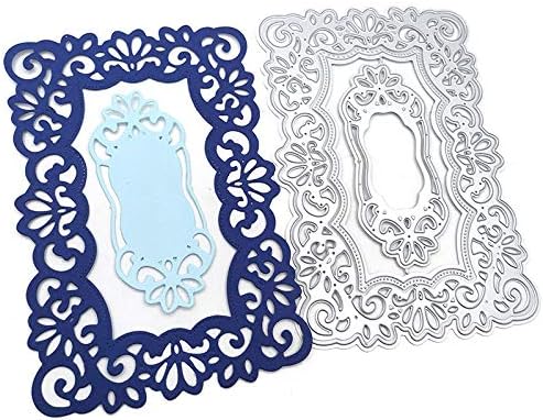 Lace Flowers Background Frame Cutting Dies, Lace Frame Die Cuts Metal Embossing - Image 3