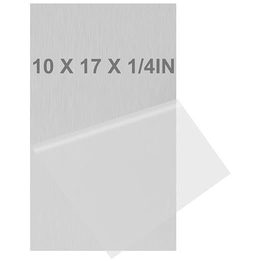 6061 T651 Aluminum Sheet Metal 10 x 17 x 1/4 Inch Thick Flat Plain Aluminum by Lswteiz