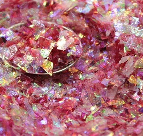 Red-Iridescent Ice Flakes- Iridescent Ice Glitter Flakes - Image 4
