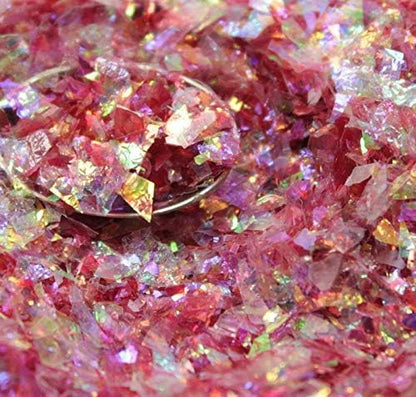 Red-Iridescent Ice Flakes- Iridescent Ice Glitter Flakes - Image 4