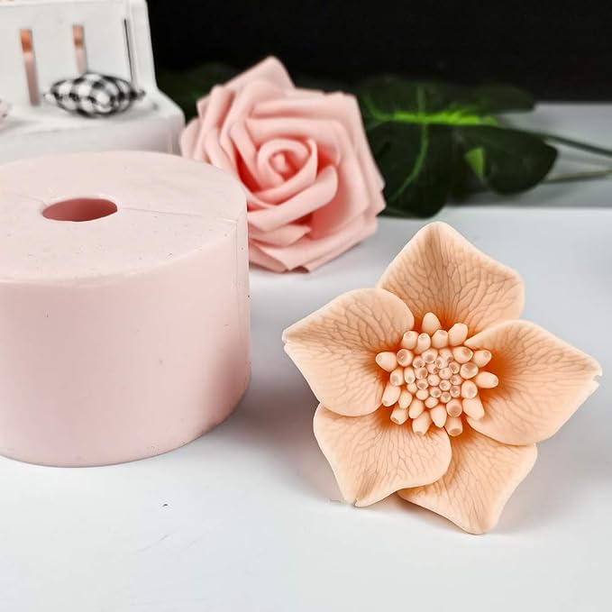 Flower Resin Crafts Mould 3D Flower Epoxy Resin Silicone Mould Bouquet Candle - Image 3