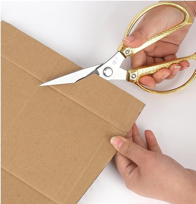 Yellow Office Scissors -Heavy Duty & All Purpose, Stainless Steel - Image 5
