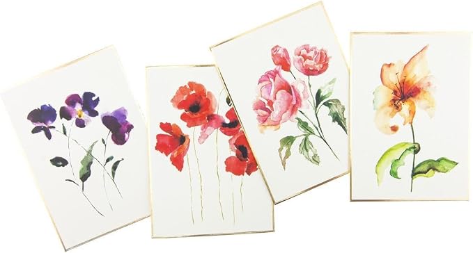 Graphique Watercolor Flowers Greeting Cards | 20 Pack | All Occasion Blank Note - Image 3