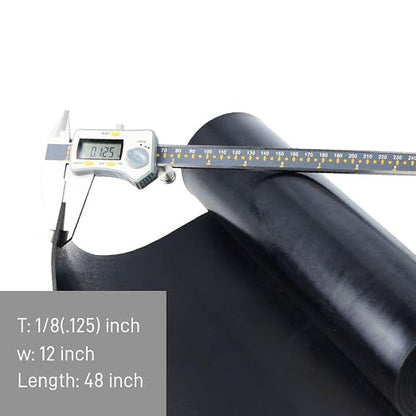 DOBTIM Neoprene Rubber Sheet Rolls 1/8" Thick X 12" Wide X 48'' Long, Solid - Image 2
