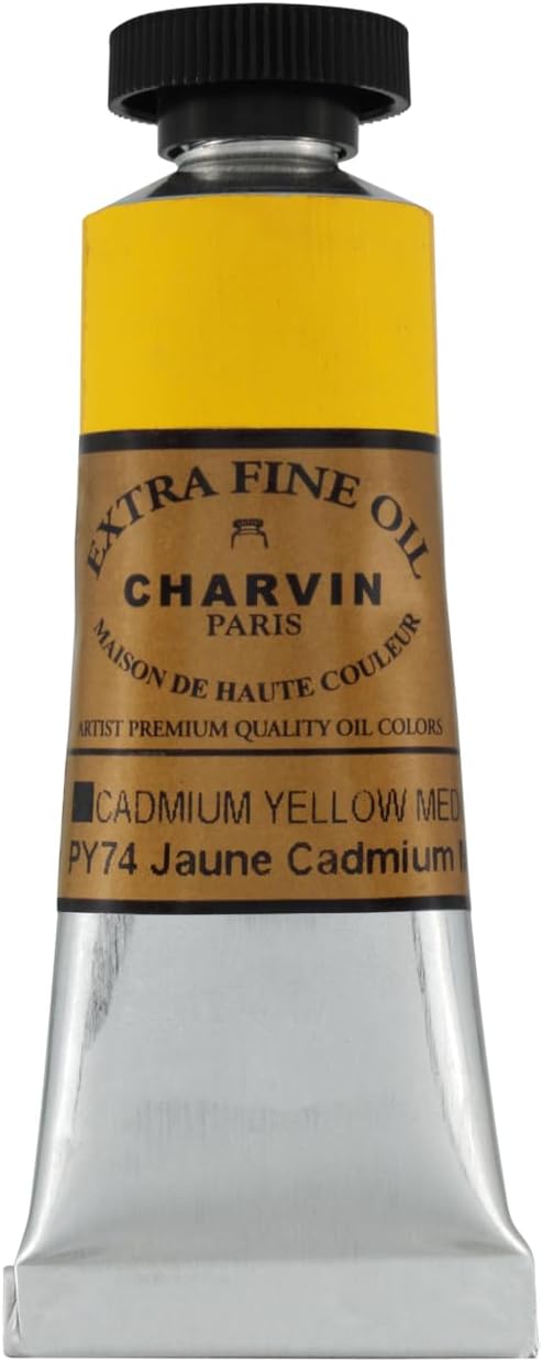 Charvin Extra Fine Oil Paint, Cadmium Yellow Medium 20 mL - Image 2