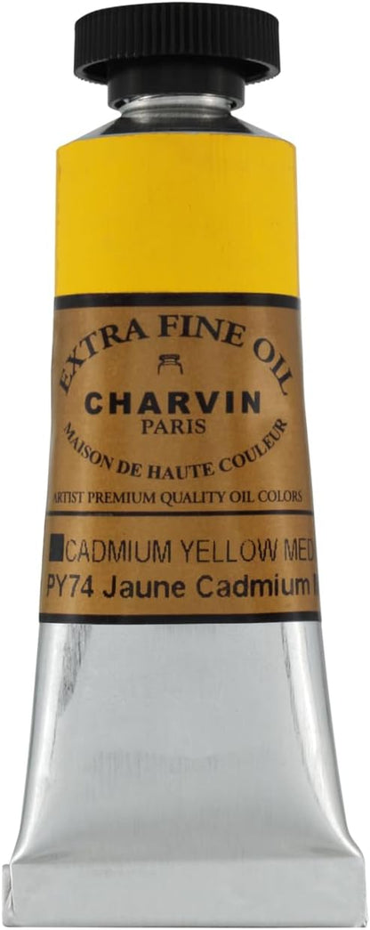 Charvin Extra Fine Oil Paint, Cadmium Yellow Medium 20 mL - Image 2