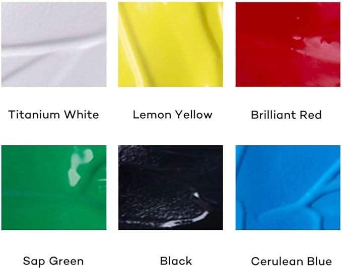 Mont Marte Discovery School Acrylic, 6 Basic Colors, 1/2 Gallon - Image 2