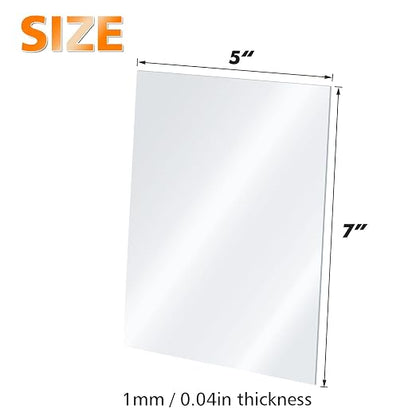 Egofine Plexiglass Sheets Acrylic Sheets 16 Pack of 5x7’’ 0.04 Thick Clear - Image 2
