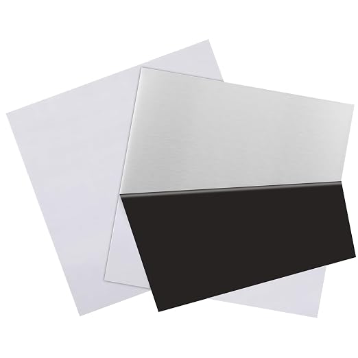 2Pcs 430 Stainless Steel Sheet Metal 8" x 8" x 1/32" Inch Metal Plates by CKVIHAV