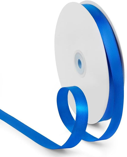 5/8 Inch 100 Yards Satin Ribbon Royal Blue, Solid Color Fabric Ribbon by HimBen