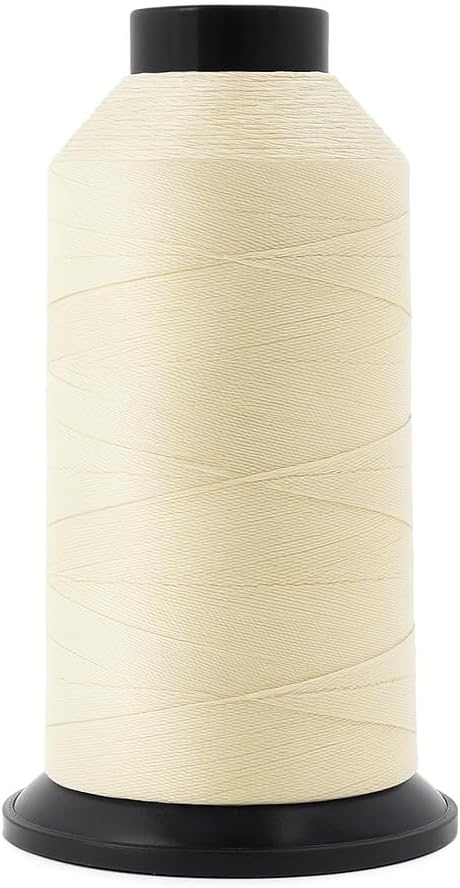 Mandala Crafts Size 46 210D T45 Bonded Nylon Thread Ivory Heavy Duty Sewing by MandalaCrafts