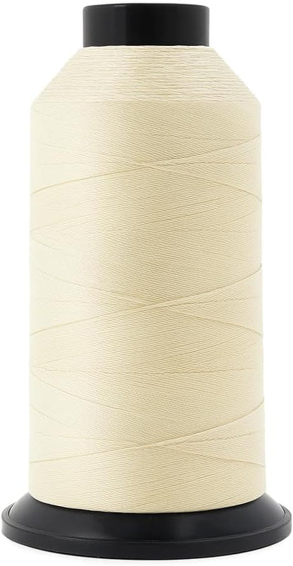 Mandala Crafts Size 46 210D T45 Bonded Nylon Thread Ivory Heavy Duty Sewing by MandalaCrafts