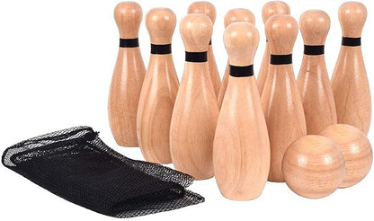 NI-ROU Outdoor Giant Lawn Bowling Games Rubber Wooden Lawn Set Fun Sports Games - Image 3