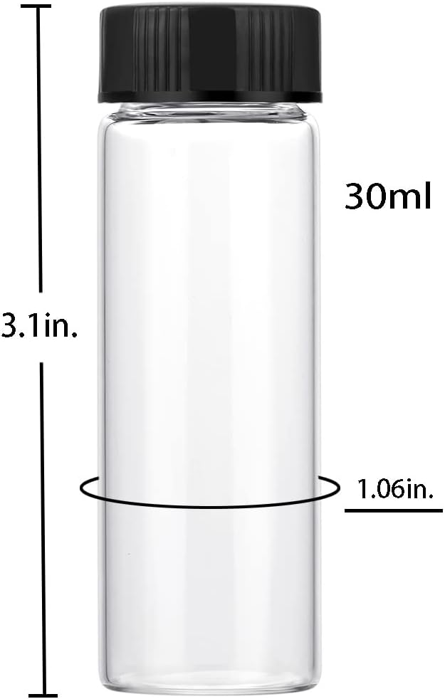 30ml Clear Small Glass Vials 30pcs - Image 2