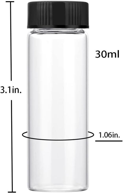 30ml Clear Small Glass Vials 30pcs - Image 2