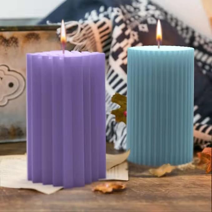 Navani Cylinder Candle Molds, Candle Molds Cylinder Light Resin Mold - Image 7