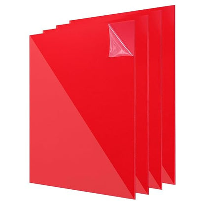uxcell 4Pcs Acrylic Sheets 8x8 Inch Acrylic Panel 1/8 Inch-3mm Plastic Board by uxcell
