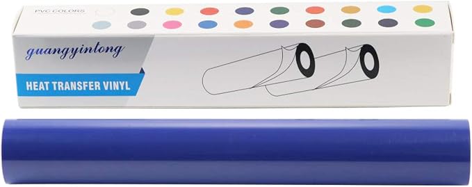 Guangyintong Heat Transfer Vinyl Blue HTV Rolls, Matte Surface HTV - Image 8