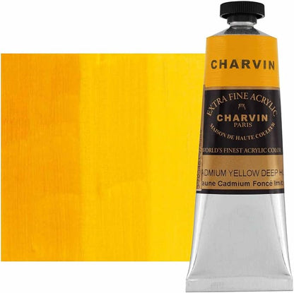 Charvin Extra Fine Professional Artist Acrylic Paint Colors, 150ml Cadmium - Image 2