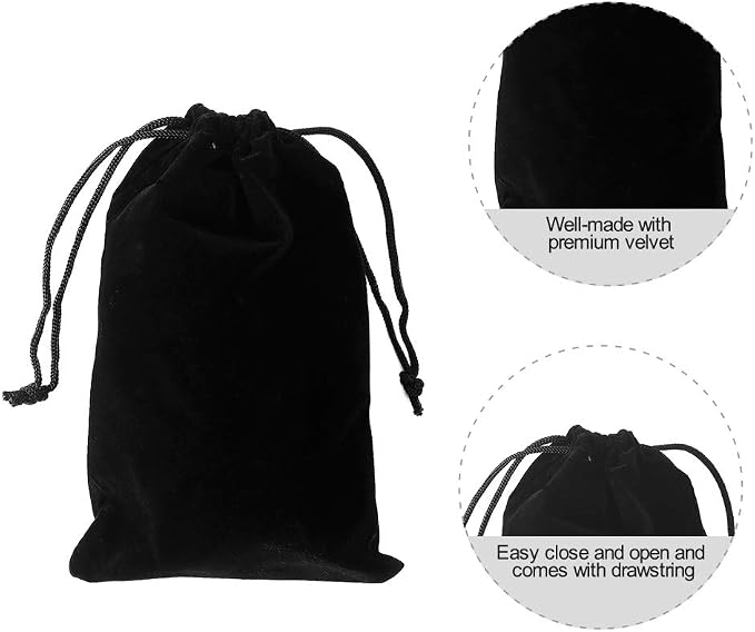 HRX Package 20pcs Velvet Drawstring Bags, 5x7 inches Velvet Pouches - Image 3