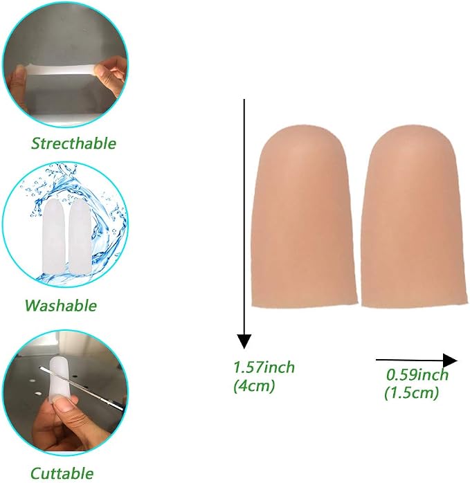 Gel Finger Protectors Finger Caps Silicone Fingertips Protection - Image 5
